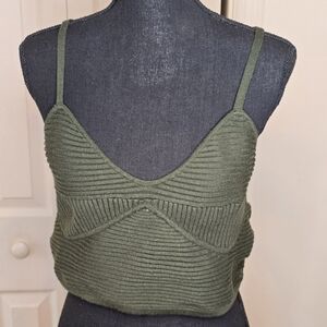Aerie Dark Green Lounge Bralette, Sz XL